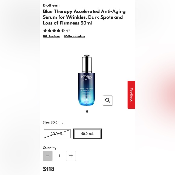 Biotherm
Blue Therapy Accelerated Anti-Aging Serum - Picture 7 of 7